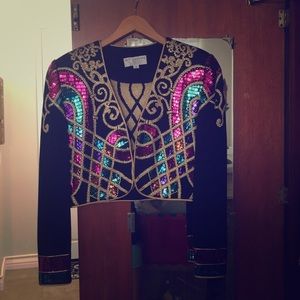 St John Evening Knit Bolero Jacket Size 8